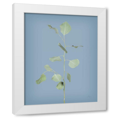 Simple Stems I Blue Crop White Modern Wood Framed Art Print by Bradley, Felicity