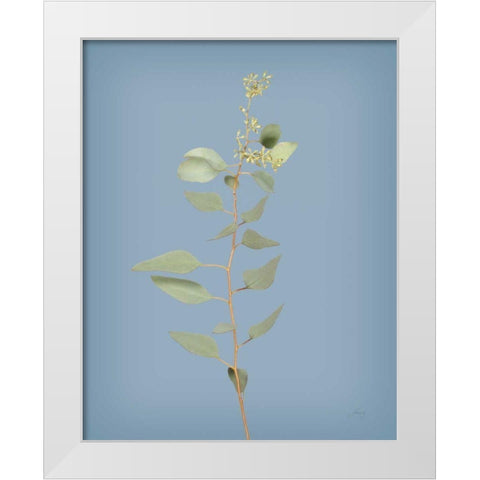 Simple Stems II Blue Crop White Modern Wood Framed Art Print by Bradley, Felicity
