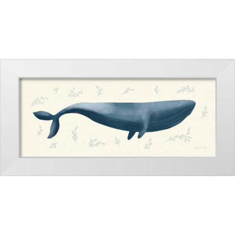 Ocean Life Whale White Modern Wood Framed Art Print by Thorns, Becky