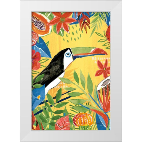 Tutti Frutti VI v2 White Modern Wood Framed Art Print by Zaman, Farida