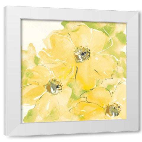 Sunshine Cosmos I v2 White Modern Wood Framed Art Print by Paschke, Chris