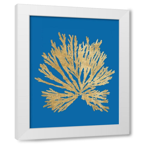 Pacific Sea Mosses II Blue White Modern Wood Framed Art Print by Wild Apple Portfolio