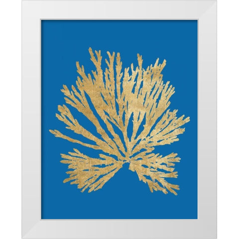 Pacific Sea Mosses II Blue White Modern Wood Framed Art Print by Wild Apple Portfolio