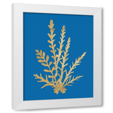 Pacific Sea Mosses III Blue White Modern Wood Framed Art Print by Wild Apple Portfolio