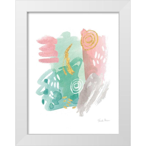 Faridas Abstract I v2 White Modern Wood Framed Art Print by Zaman, Farida