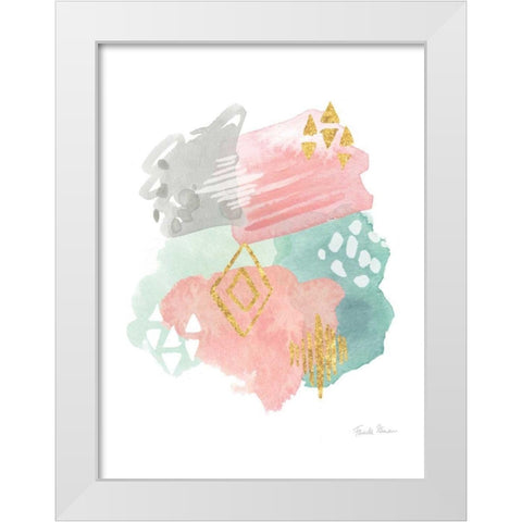 Faridas Abstract II v2 White Modern Wood Framed Art Print by Zaman, Farida