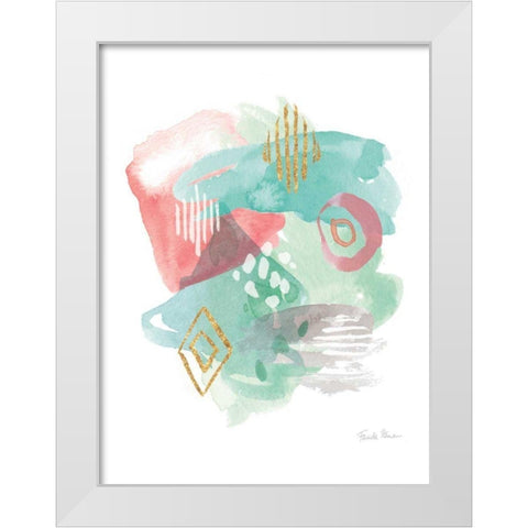 Faridas Abstract III v2 White Modern Wood Framed Art Print by Zaman, Farida