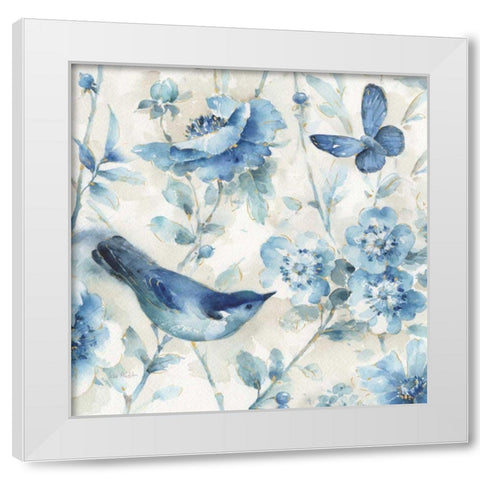 Indigold XI v2 White Modern Wood Framed Art Print by Audit, Lisa
