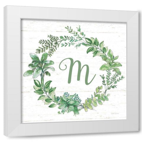 Farmhouse Cotton X v2 Dark Green White Modern Wood Framed Art Print by Grove, Beth