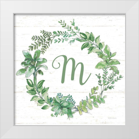 Farmhouse Cotton X v2 Dark Green White Modern Wood Framed Art Print by Grove, Beth