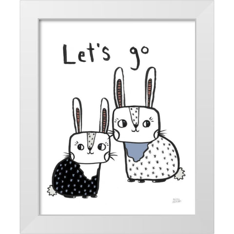 Scandy Baby Gray V White Modern Wood Framed Art Print by Averinos, Melissa