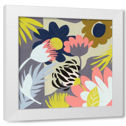 Groovy Garden White Modern Wood Framed Art Print by Urban, Mary