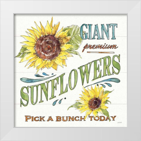 Sunflower Fields IV White Modern Wood Framed Art Print by Tavoletti, Anne