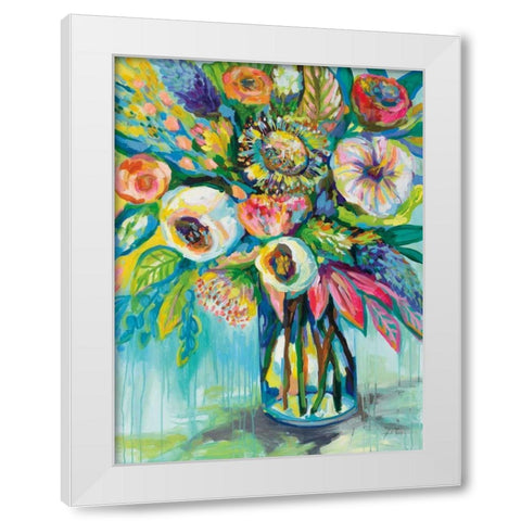 Color Burst White Modern Wood Framed Art Print by Vertentes, Jeanette