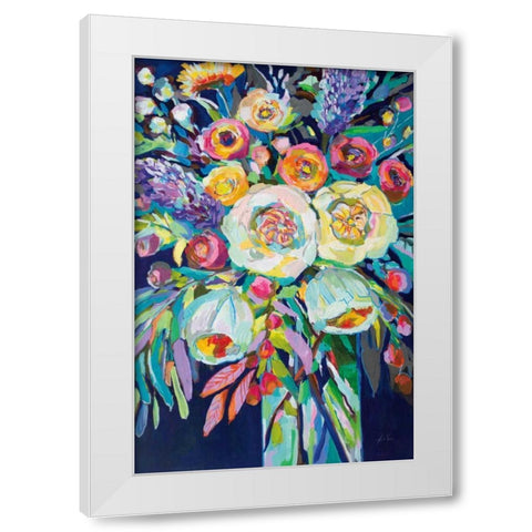 Lilys Bouquet White Modern Wood Framed Art Print by Vertentes, Jeanette