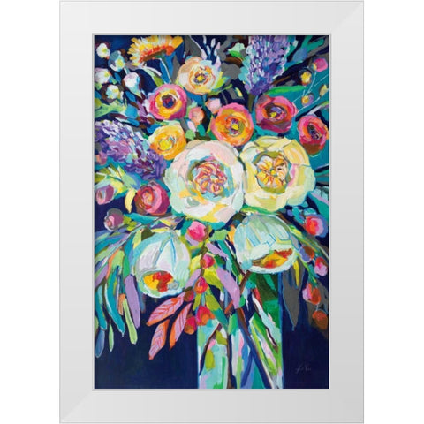 Lilys Bouquet White Modern Wood Framed Art Print by Vertentes, Jeanette