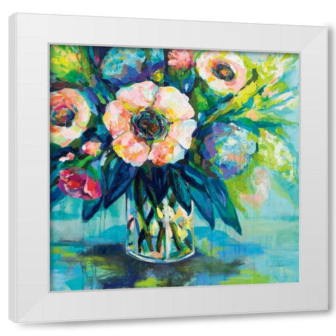 Vibrance White Modern Wood Framed Art Print by Vertentes, Jeanette