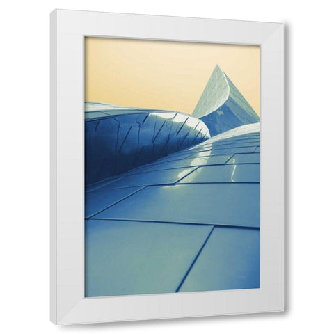 Skyscraper VII Spring White Modern Wood Framed Art Print by Aledanda