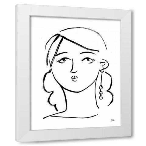 Making Faces I White Modern Wood Framed Art Print by Averinos, Melissa