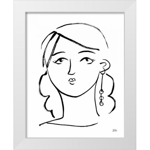 Making Faces I White Modern Wood Framed Art Print by Averinos, Melissa