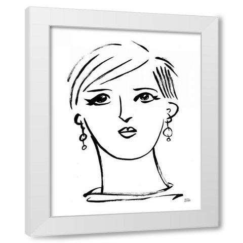 Making Faces II White Modern Wood Framed Art Print by Averinos, Melissa