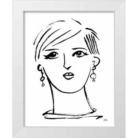 Making Faces II White Modern Wood Framed Art Print by Averinos, Melissa