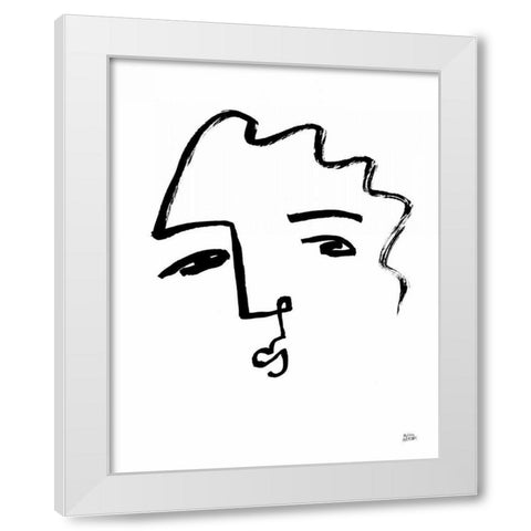 Making Faces IX White Modern Wood Framed Art Print by Averinos, Melissa