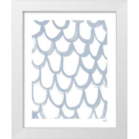 Scallop I White Modern Wood Framed Art Print by Hershey, Moira
