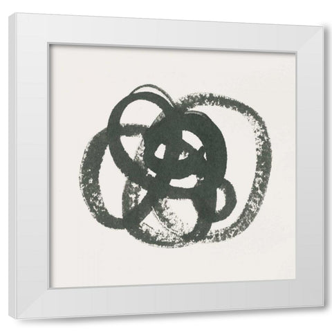 Scribbly Black I White Modern Wood Framed Art Print by Hershey, Moira
