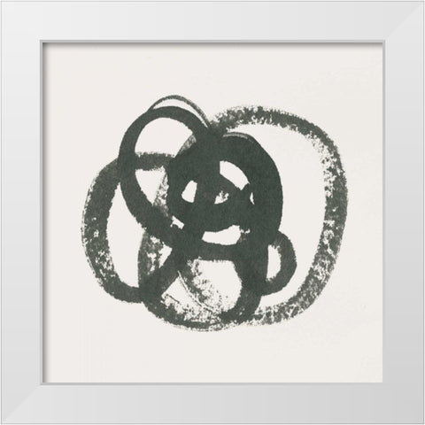 Scribbly Black I White Modern Wood Framed Art Print by Hershey, Moira