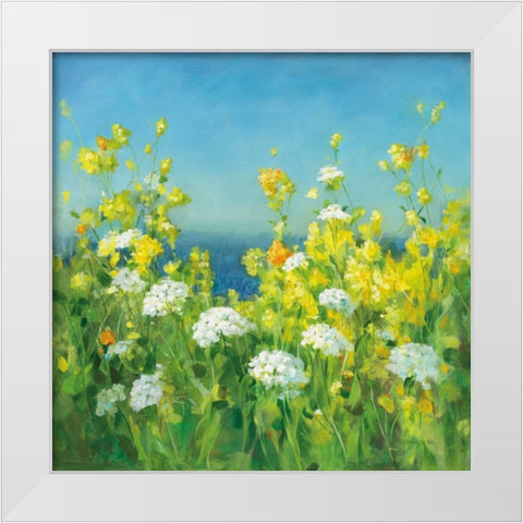 Golden Hour White Modern Wood Framed Art Print by Nai, Danhui