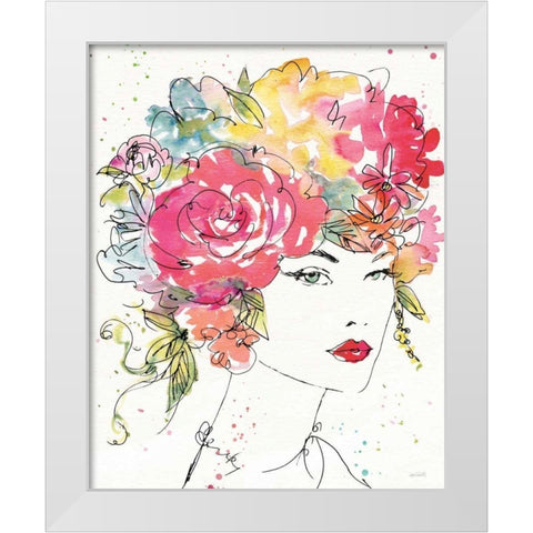 Floral Figures I White Modern Wood Framed Art Print by Tavoletti, Anne