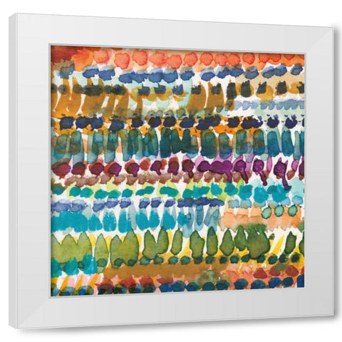 Colorful Patterns V Crop I White Modern Wood Framed Art Print by Warrick, Cheryl