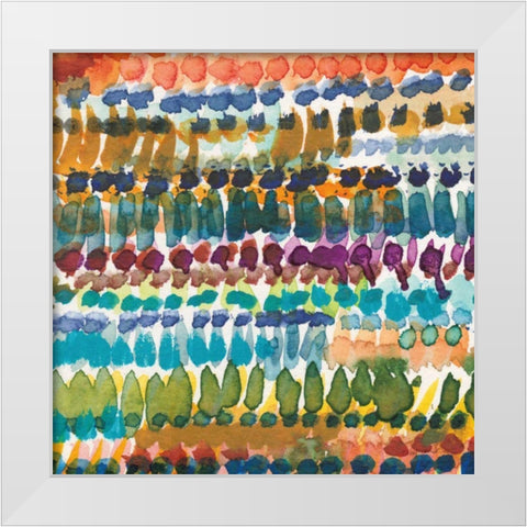 Colorful Patterns V Crop I White Modern Wood Framed Art Print by Warrick, Cheryl