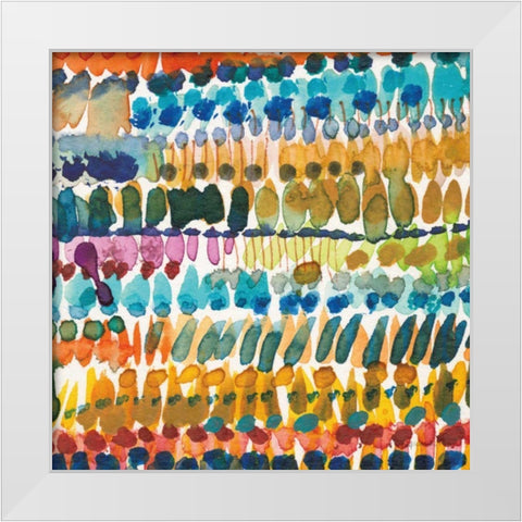 Colorful Patterns V Crop II White Modern Wood Framed Art Print by Warrick, Cheryl