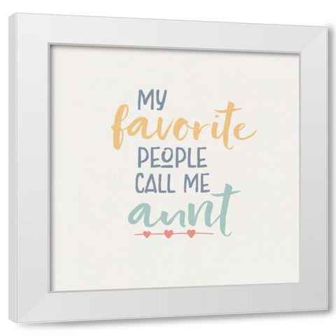 Aunt Inspiration IV Color White Modern Wood Framed Art Print by Wild Apple Portfolio
