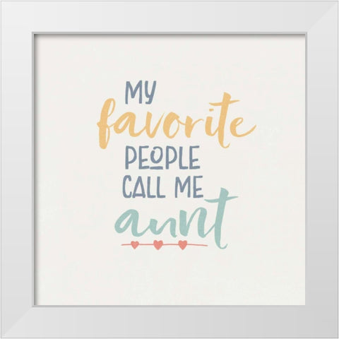 Aunt Inspiration IV Color White Modern Wood Framed Art Print by Wild Apple Portfolio