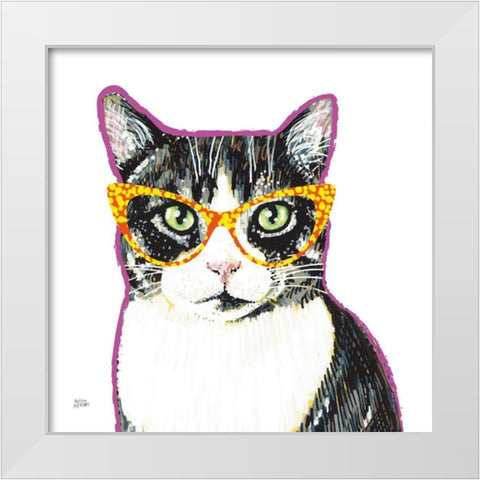 Bespectacled Pet III White Modern Wood Framed Art Print by Averinos, Melissa