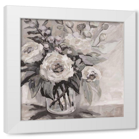 Delighted Neutral White Modern Wood Framed Art Print by Vertentes, Jeanette