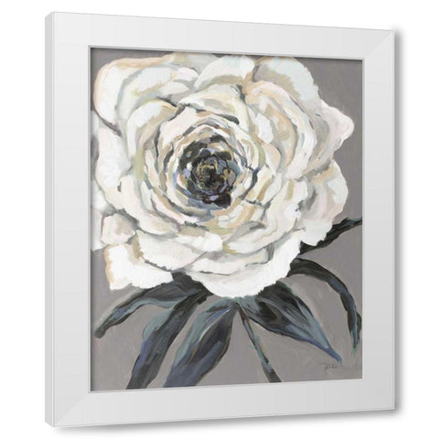 Rose Neutral White Modern Wood Framed Art Print by Vertentes, Jeanette