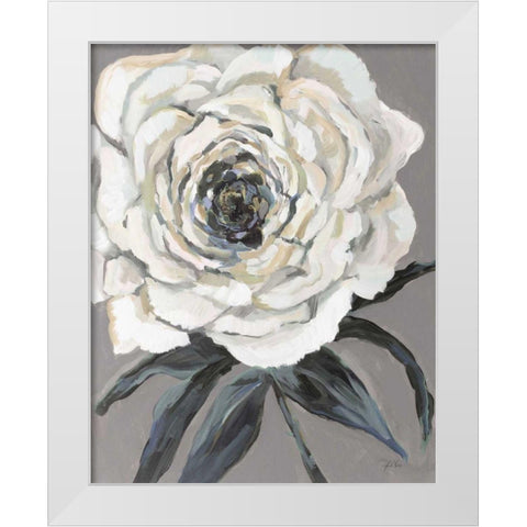 Rose Neutral White Modern Wood Framed Art Print by Vertentes, Jeanette