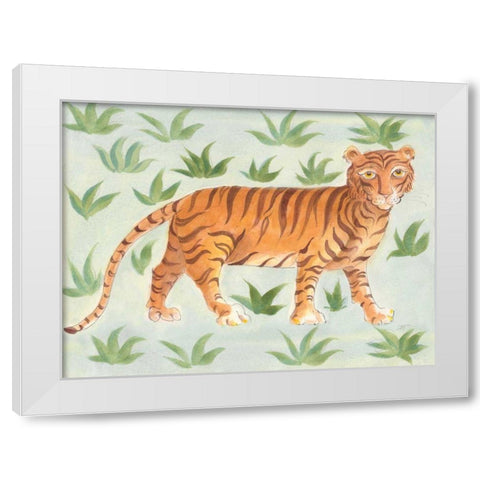 Big Cats V White Modern Wood Framed Art Print by Thomas, Miranda