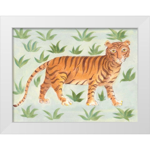 Big Cats V White Modern Wood Framed Art Print by Thomas, Miranda