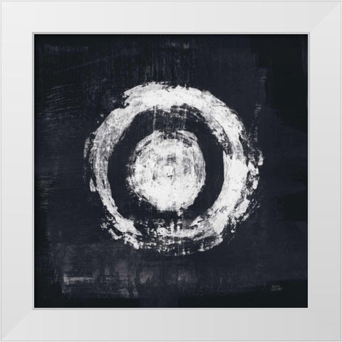Zen Circle II Black Crop White Modern Wood Framed Art Print by Averinos, Melissa