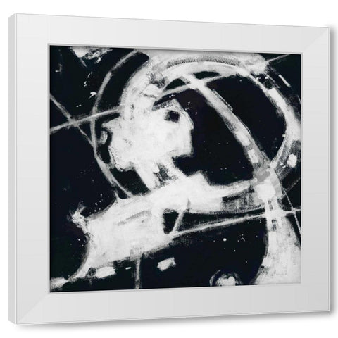 Expression Abstract III BW White Modern Wood Framed Art Print by Novak, Shirley