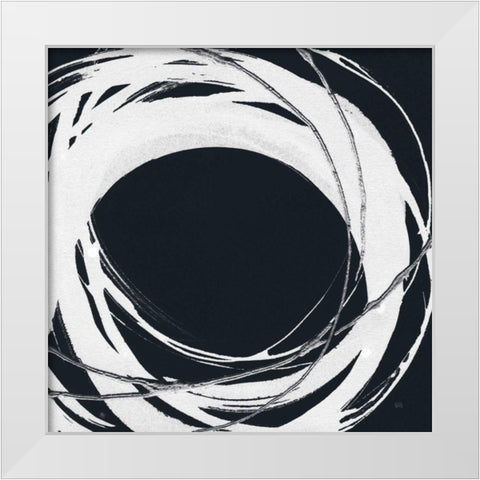 Gilded Enso III BW White Modern Wood Framed Art Print by Paschke, Chris