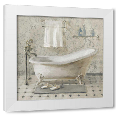 Victorian Bath III Neutral White Modern Wood Framed Art Print by Nai, Danhui