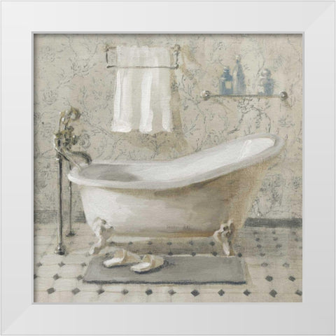 Victorian Bath III Neutral White Modern Wood Framed Art Print by Nai, Danhui