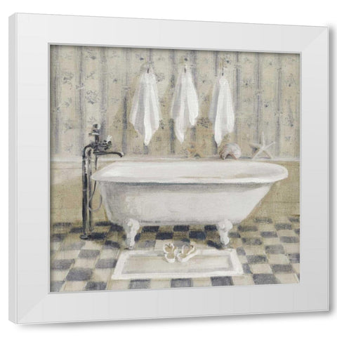 Victorian Bath IV White Tub White Modern Wood Framed Art Print by Nai, Danhui