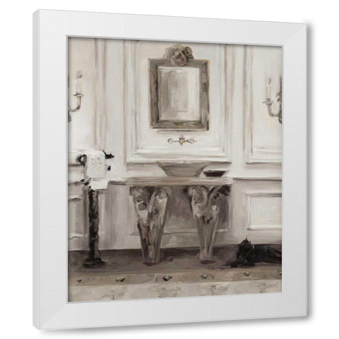 Classical Bath I Gray White Modern Wood Framed Art Print by Hageman, Marilyn